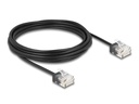 Delock Slimpatchkabel Cat 6, UTP, 5 m, Schwarz