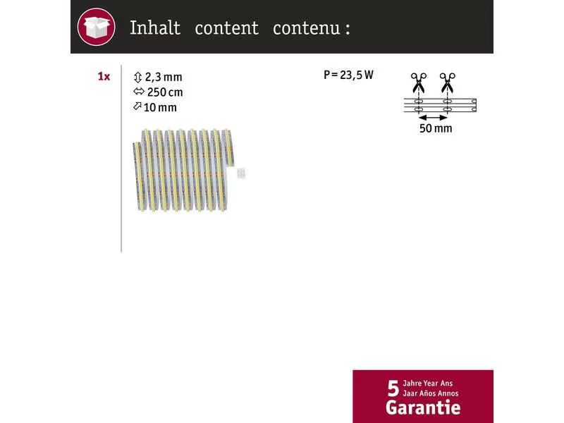 Paulmann MaxLED 1000 LED Strip Full-Line COB Einzelstripe