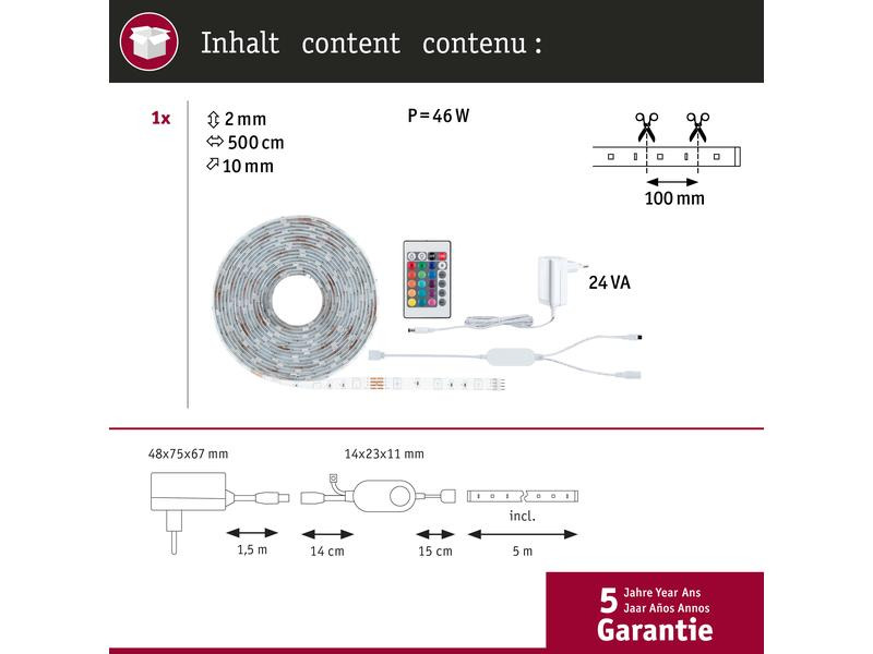 Paulmann SimpLED LED Strip RGB Komplettset