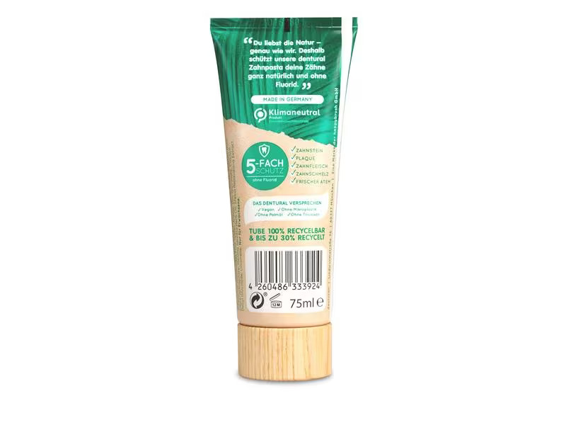 happybrush Zahnpasta Dentural Natural Fluoridfrei 75 ml