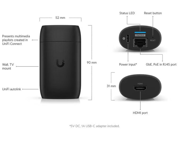 Ubiquiti Digital Signage Player UniFi Connect Display Cast