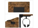 Songmics Tischgestell mit Platte 120 x 60 cm, Vintagebraun-Schwarz