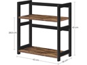 Songmics Regal 2 Ebenen, Braun/Schwarz