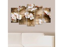 Wallxpert Bild Blume 5 Teile, 110 x 60 cm