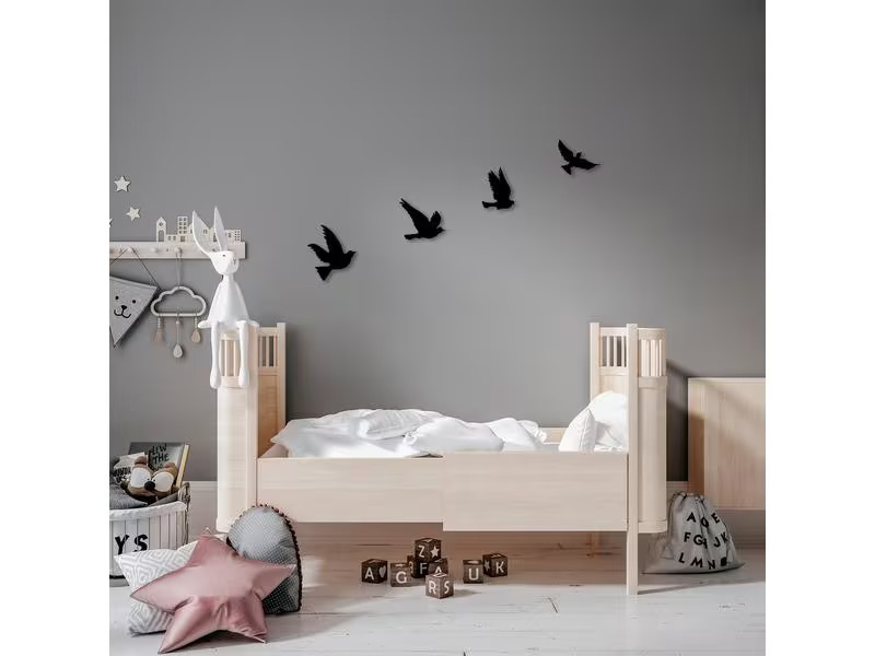 Wallxpert Wanddekoration Vögel 4-teilig