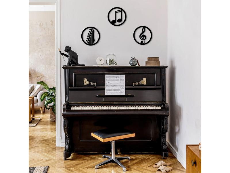 Wallxpert Wanddekoration Just Music 3-teilig, 25 cm