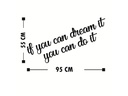 Wallxpert Wanddekoration If You Can Dream Schwarz