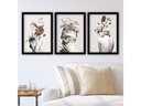 Wallxpert Bild Women 3 Stück, 35 x 45 cm