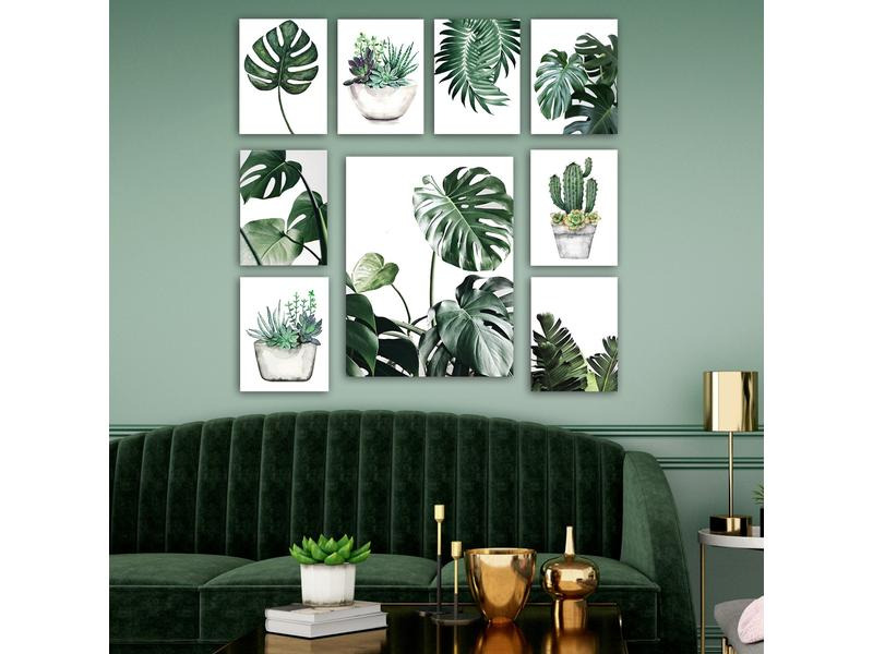 Wallxpert Bild Pflanzen 9 Teile
