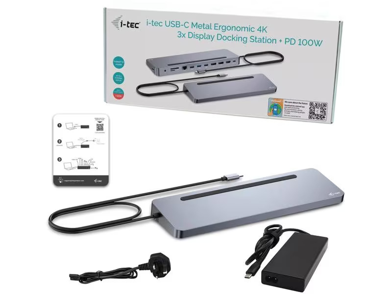 i-tec Dockingstation USB-C 3x 4K Display PD 100W