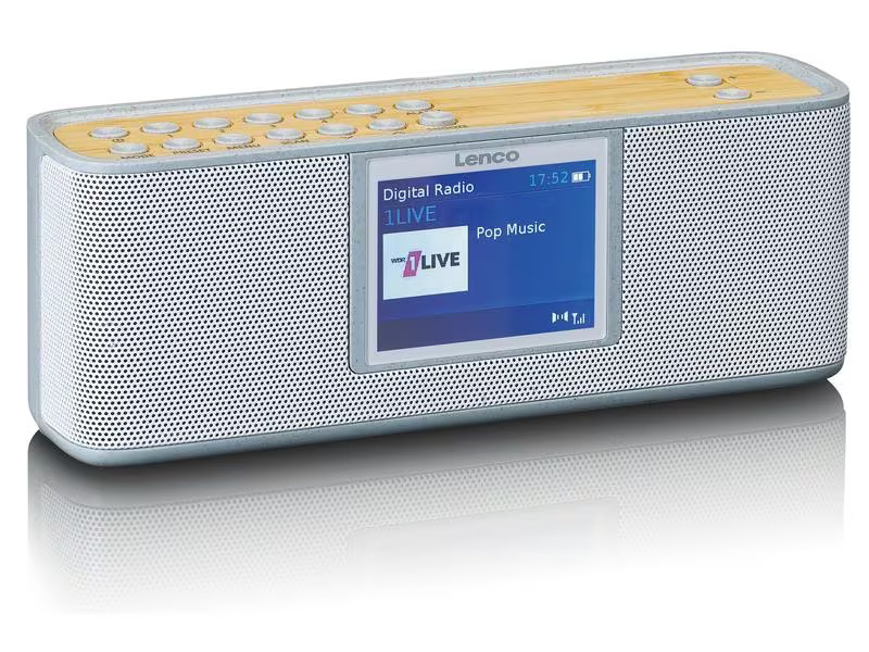Lenco DAB+ Radio LEN PDR-046 Bambus/Weiss