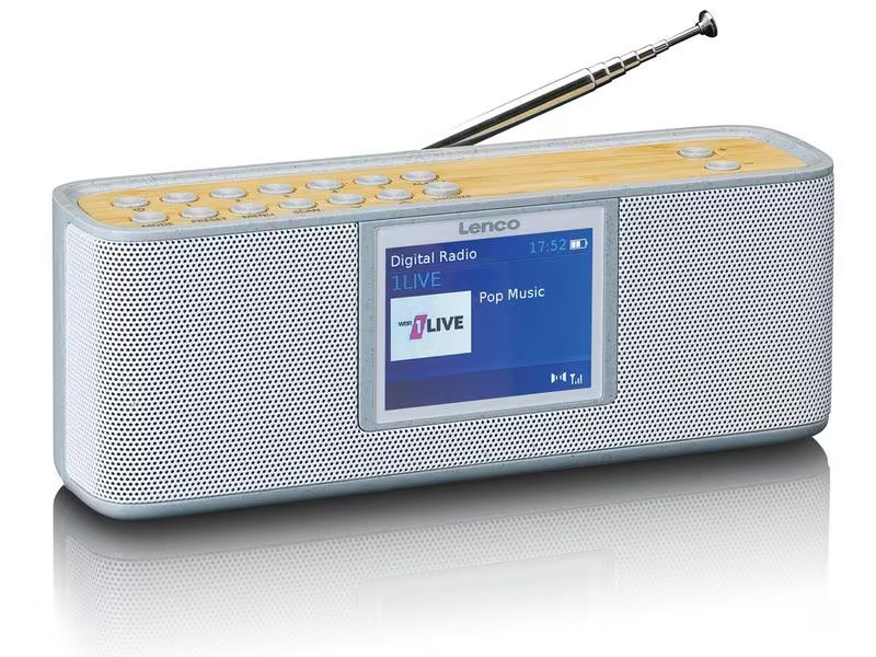 Lenco DAB+ Radio LEN PDR-046 Bambus/Weiss