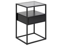 AC Design Nachttisch Randolf 40 x 35 x 60 cm, Schwarz