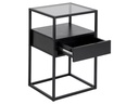 AC Design Nachttisch Randolf 40 x 35 x 60 cm, Schwarz