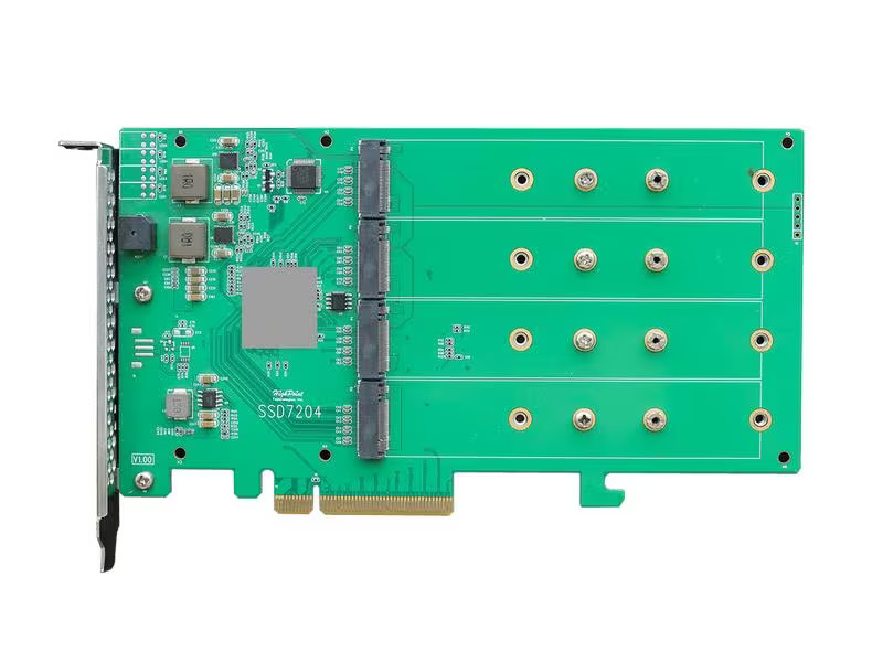 Highpoint Host Bus Adapter Rocket 1204 PCI-Ex8v3 - 4x M.2 NVMe