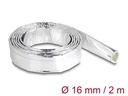 Delock Kabelschlauch aus Glasfasergeflecht / Alu 2 m x 16 mm Silber