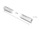 Delock Kabelschlauch aus Glasfasergeflecht / Alu 2 m x 10 mm Silber