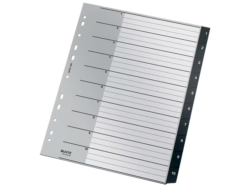 Leitz Register Recycle 1-10, A4, 10 Stück