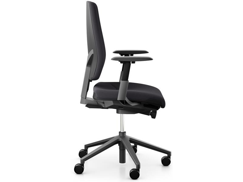 Giroflex Bürostuhl 68 mit Polsterrücken und Armlehnen, Charcoal