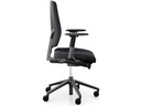 Giroflex Bürostuhl 68 mit Polsterrücken und Armlehnen, Charcoal