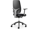 Giroflex Bürostuhl 68 mit Polsterrücken und Armlehnen, Charcoal