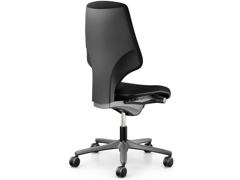 Giroflex Bürostuhl 64 mit Polsterrücken, ohne Armlehnen, Schwarz