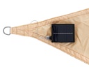 COCON Sonnensegel LED Solar, 360 cm, Dreieck, Beige