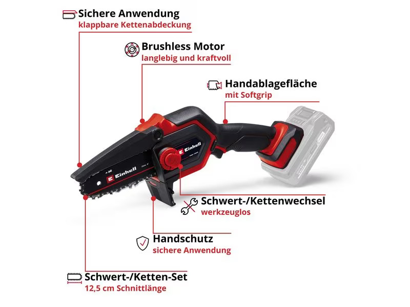 Einhell Akku-Kettensäge GE-PS 18/15 Li BL-Solo