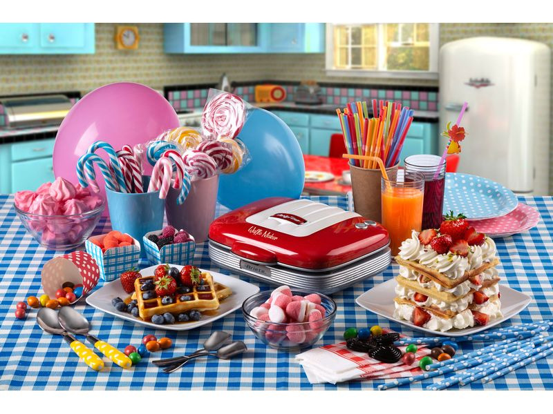 Ariete Waffeleisen Party Time ARI-1973-RD Rot/Weiss