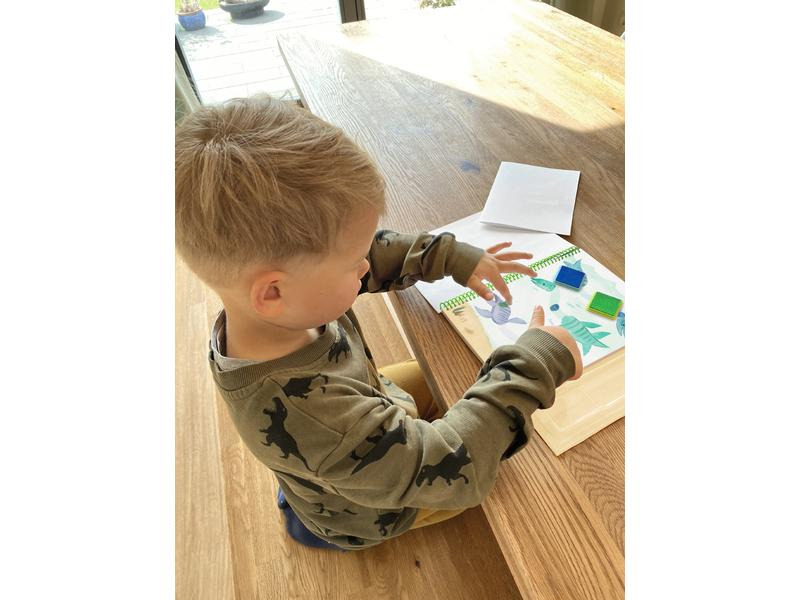 Depesche Fingermalfarbe Dino World 25 Seiten, 4 Stempelfarben