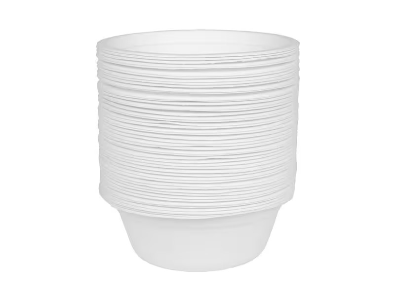 FURBER Einweg-Schale Ø 15.5 cm, 50 Stück, Weiss