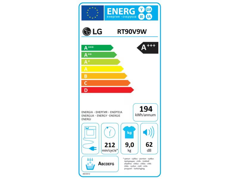 LG Wäschetrockner RT90V9W Links/Wechselbar