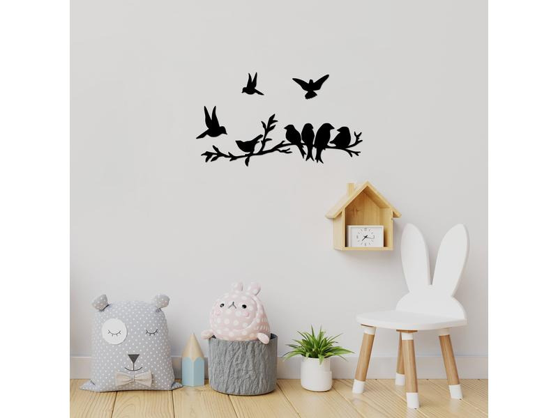 Wallxpert Wanddekoration Vögel 4-teilig, 68 x 22 cm