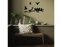 Wallxpert Wanddekoration Vögel 4-teilig, 68 x 22 cm