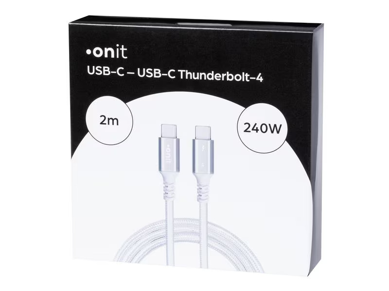 onit Thunderbolt 4-Kabel USB C - USB C 2 m, Weiss
