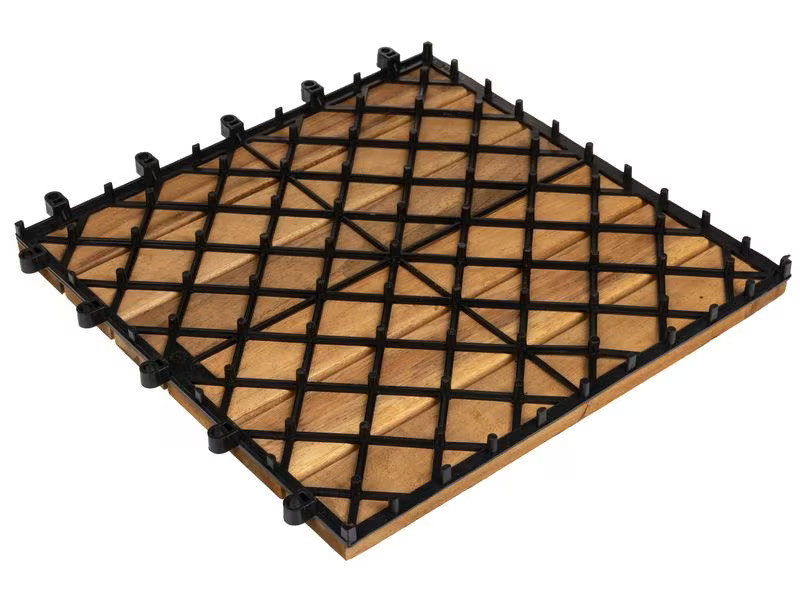 COCON Balkon-&amp; Terrassenplatten Akazie, 30 x 30 cm, 6 Stück