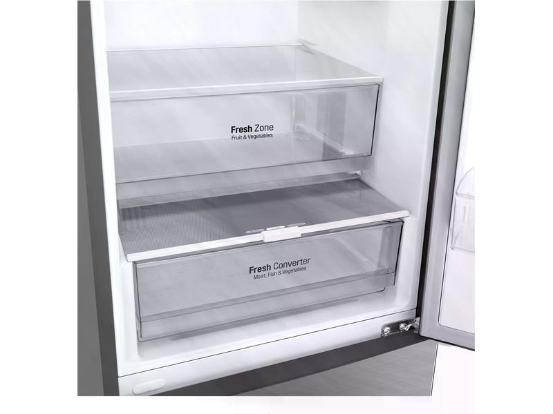 LG Kühl-Gefrierkombination GBP62PZNAC Platinum Silver, Rechts