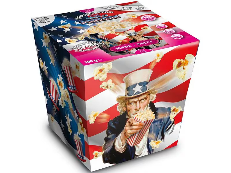 Movies Star Pop Box Mikrowellen Popcorn Zucker 2 x 100 g