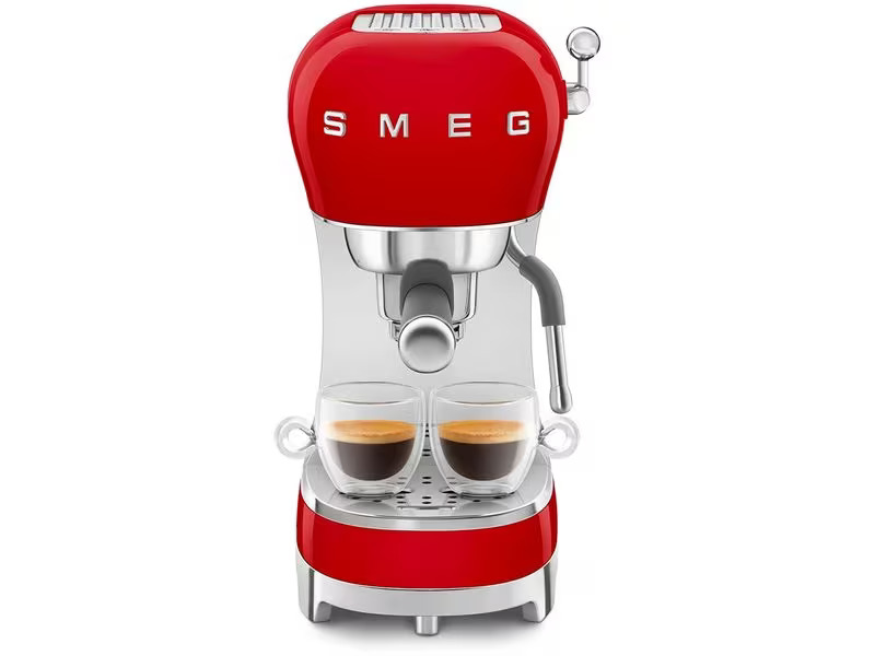 SMEG Siebträgermaschine 50's Style ECF02RDEU Rot