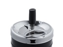 relaxdays Aschenbecher mit Drehdeckel Schwarz/Silber
