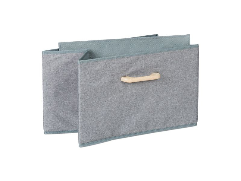 relaxdays Badezimmerregal mit Waschkorb Grau/Nature