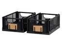 Schou Faltbox Deluxe M 2 Stück, Schwarz