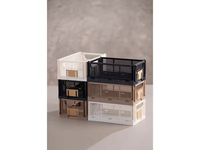 Schou Faltbox Deluxe M 2 Stück, Schwarz