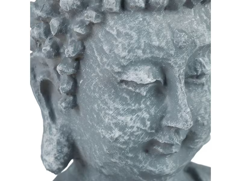 relaxdays Dekofigur Buddha Grau