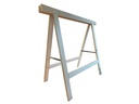 Holz Zollhaus Bockleiter aus Tanne 90 x 80 cm, Naturfarben