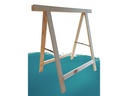 Holz Zollhaus Bockleiter aus Fichte 75 x 75 cm, Naturfarben