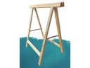 Holz Zollhaus Bockleiter aus Fichte 75 x 75 cm, Naturfarben
