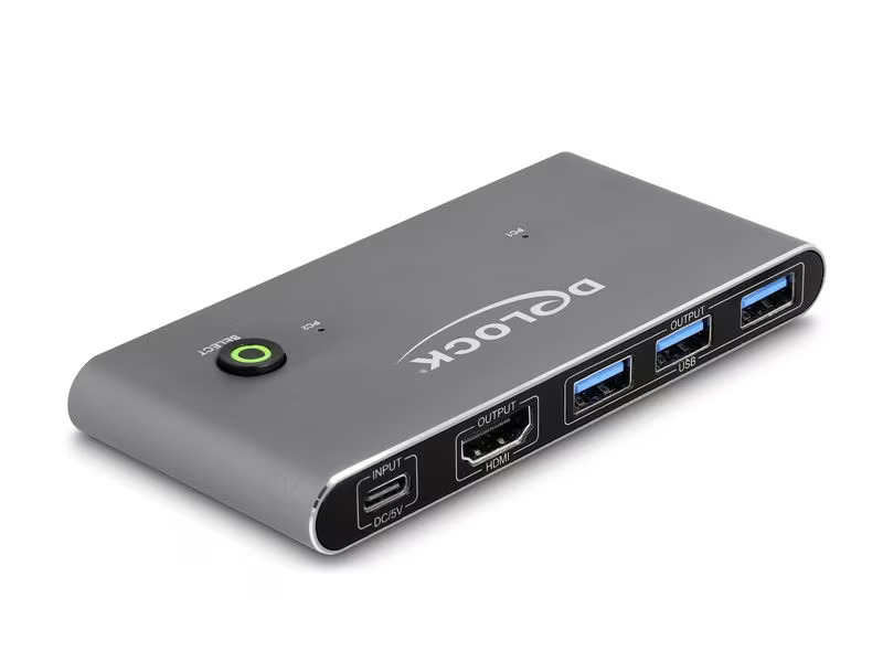 Delock KVM Switch HDMI 8K 60 Hz mit USB 5 Gbps