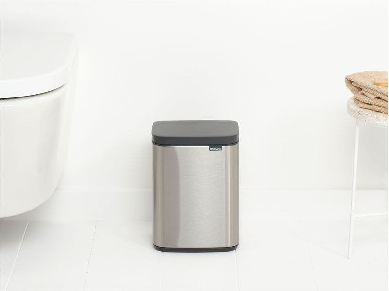 Brabantia Kosmetikeimer Bo Waste Bin 4 l, Silber matt