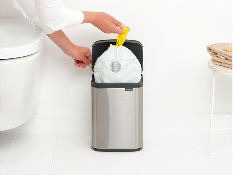 Brabantia Kosmetikeimer Bo Waste Bin 4 l, Silber matt